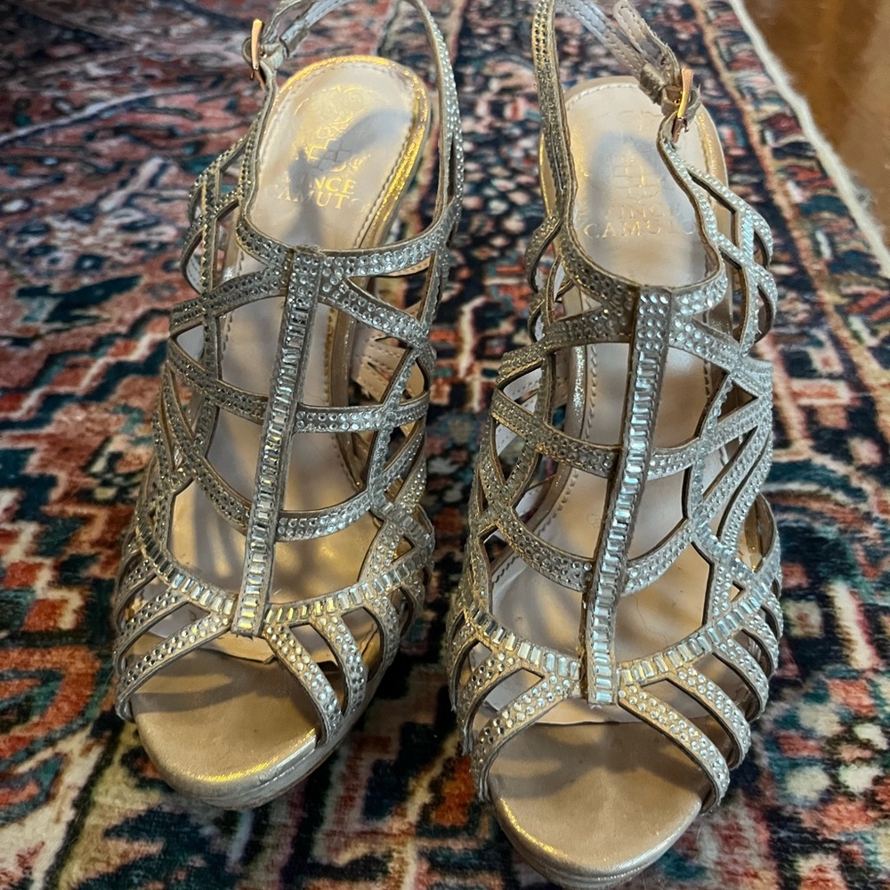 Vince Camuto rose gold sparkle heels!